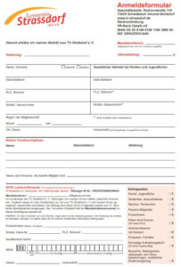 TV Straßdorf Mitgliedsformular